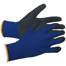 13 Gauge Blue Polyester Shell Nitrile Coated Gloves Sand Grip Glove